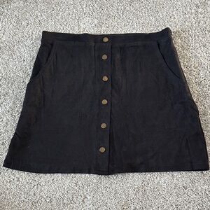 Suede Black Skirt